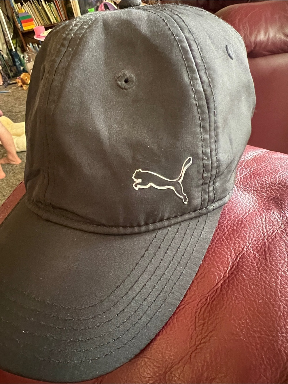 Puma Black Baseball Cap with White Puma Logo